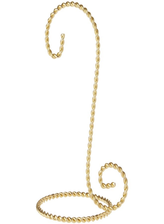 Bard's Small Twisted Gold-toned Ornament Stand, 5.5" H x 3" W x 3.5" D - Image 1