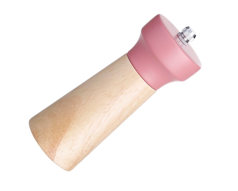 Wood Spice Grinder 5 Inch - Pink and Beige - Image 1