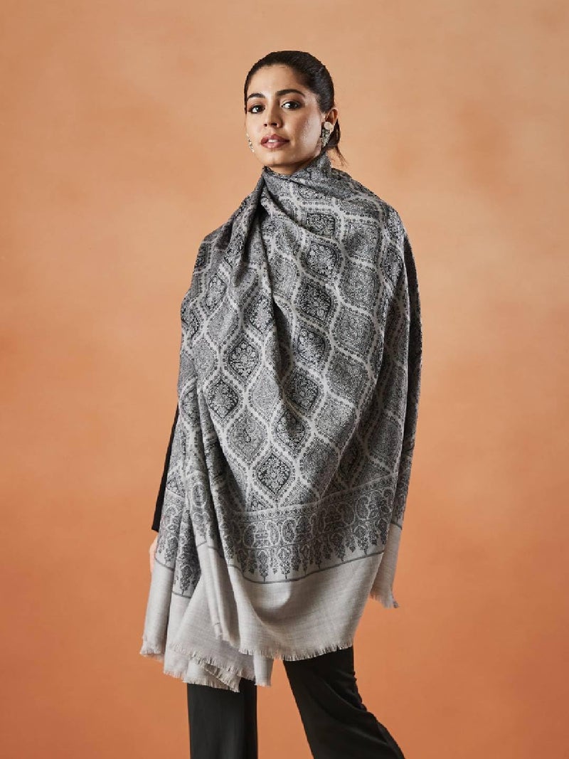 Pashmoda Women Shabnam Kashmiri Jamawar Woven Shawl (Size: 101X203 CM) - Image 5