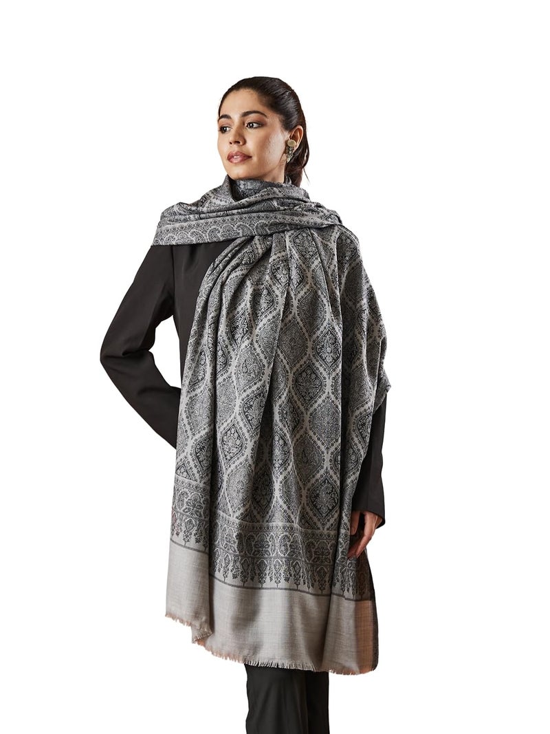 Pashmoda Women Shabnam Kashmiri Jamawar Woven Shawl (Size: 101X203 CM) - Image 1