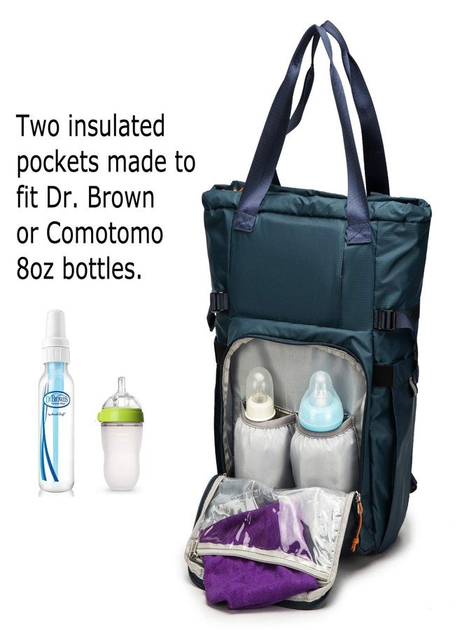 Perilogics Baby Diaper Bag Backpack, 25L Large Capacity, 18.5 Oz Ultra Lightweight, Sporty Convertible Multifunction Travel Work Tote with Changing Mat, Stroller Straps, Organizer Pouches - Image 5