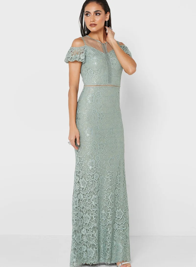 Namshi x Farah Hassan Lace Detail Dress