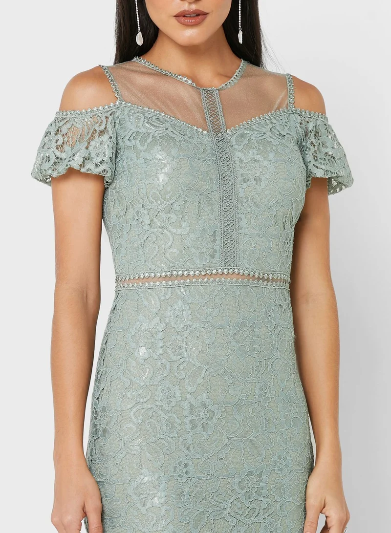 Namshi x Farah Hassan Lace Detail Dress