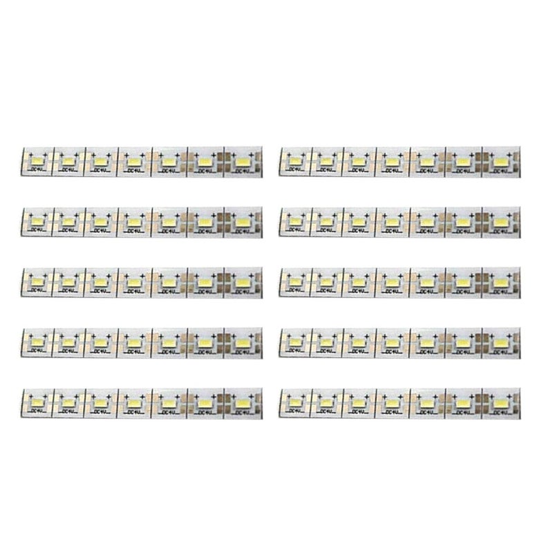 Electronicspices Electronic Spices 4V 7 LED strip aluminium Light Bulbs, Multicolour - Pack of 10 - Image 5