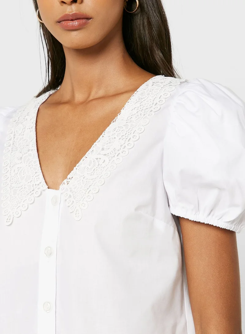DOROTHY PERKINS Crochet Collar Top