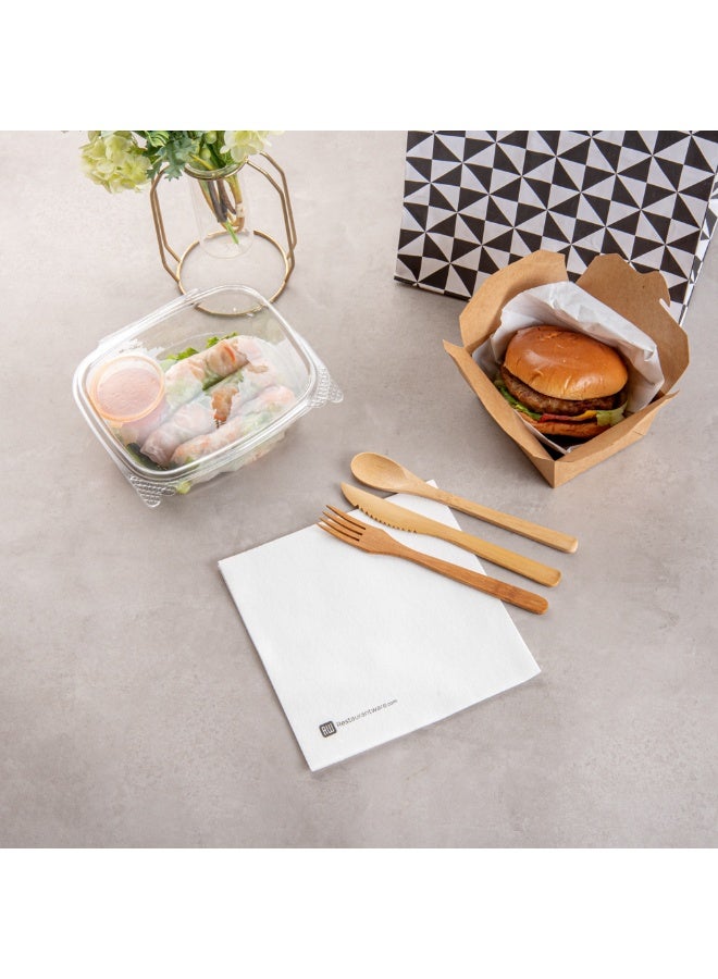Restaurantware Luxenap 15.8 x 15.8 Inch Linen-Feel Napkins, 25 airlaid Disposable Napkins - Sustainable, Durable, White Paper Square Paper Napkins, For All Kinds Of Events  - Image 4