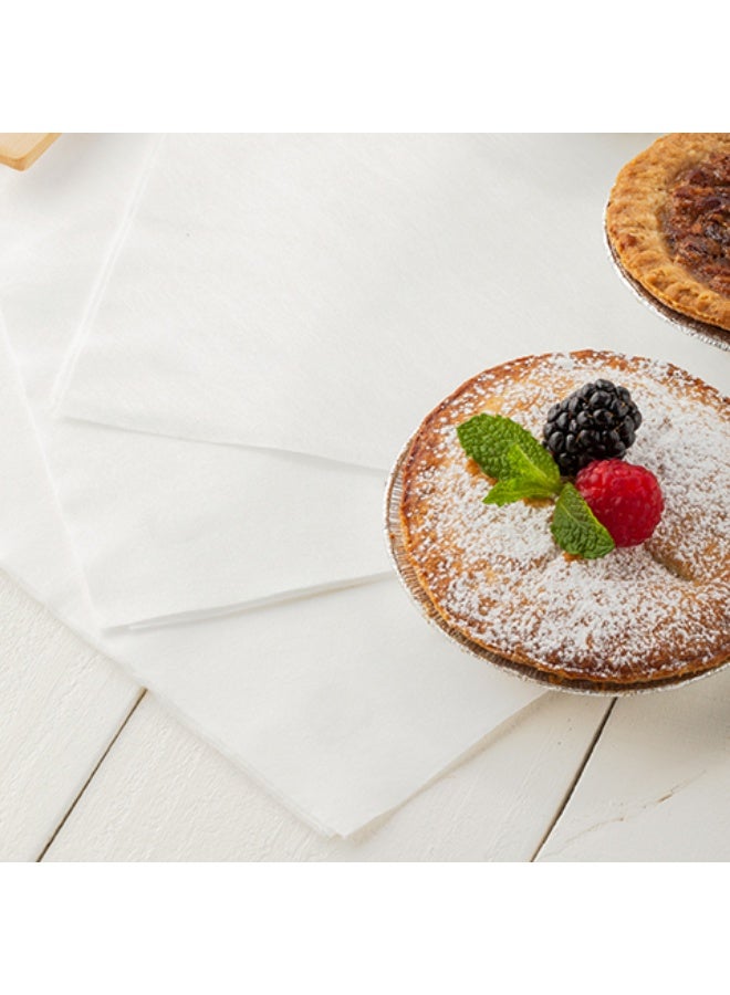 Restaurantware Luxenap 15.8 x 15.8 Inch Linen-Feel Napkins, 25 airlaid Disposable Napkins - Sustainable, Durable, White Paper Square Paper Napkins, For All Kinds Of Events  - Image 3