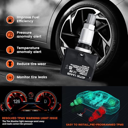 ATURMC Set of 4 TPMS Sensor Tire Pressure Monitoring Sensor 433MHz Compatible with BMW X3 X4 X5 Replaces# 36106887147 - Image 3