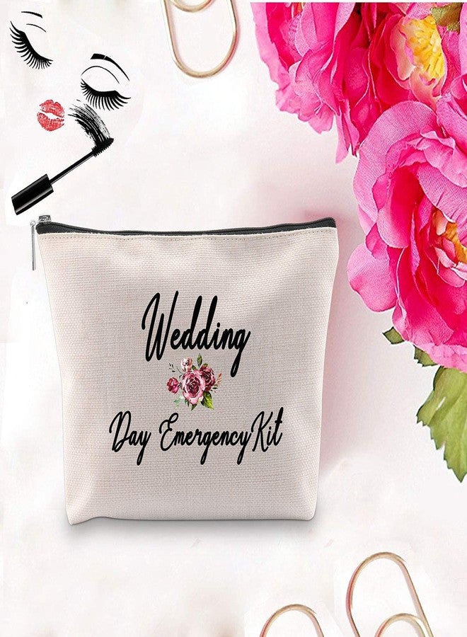 PXTIDY Bride Wedding Day Emergency Kit Bridal Shower Gift Wedding Survival Kit Makeup Bag Bride To Be Gift(Beige) - Image 4