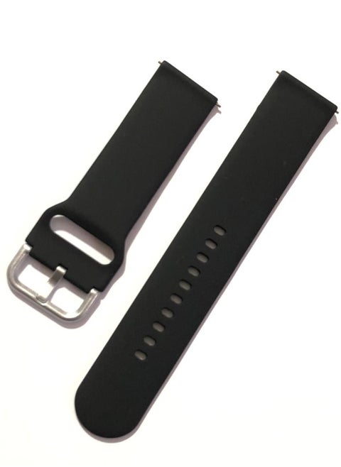 Silicone Replacement Strap 22mm For Oraimo Watch R OSW23N - Smart WatchSport - Black