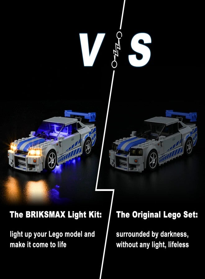 BRIKSMAX Led Lighting Kit for LEGO-76917 2 Fast 2 Furious Nissan Skyline GT-R (R34) - Compatible with Lego Building Blocks Model- Not Include Lego Set - Image 4