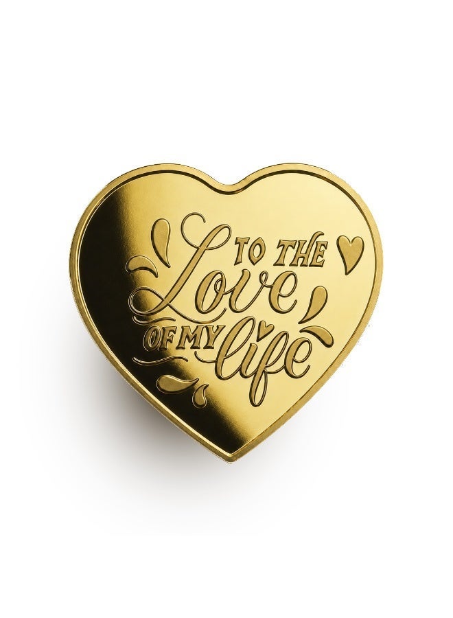 RG REFINERY Rafmoh Bullion 1 Gram 24k Gold Bar with Heart Design - 1 Gram Gold Bar 24KT 999.9 Purity - Image 2