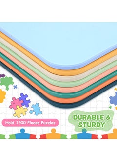 LOYIM LOYIM 8 Pcs 15'' x 10.5'' Extra Large Puzzle Sorting Trays Stackable Puzzle Trays for Sorting Puzzle Piece Sorter Trays Jigsaw Puzzle Accessory for Sorting 2000/3000/5000/6000 Puzzle Pieces  - Image 4