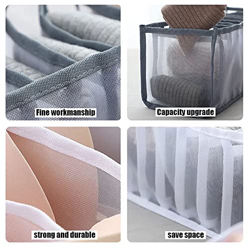 HSLFUAI 3 Pack Drawer Organizer for Underwears, Sock,Tie Foldable Closet Organizer Drawer Soft Fabric Dresser Drawer Divider Bins for Underwear Socks Ties(3PCS Underware+Socks) - Image 3