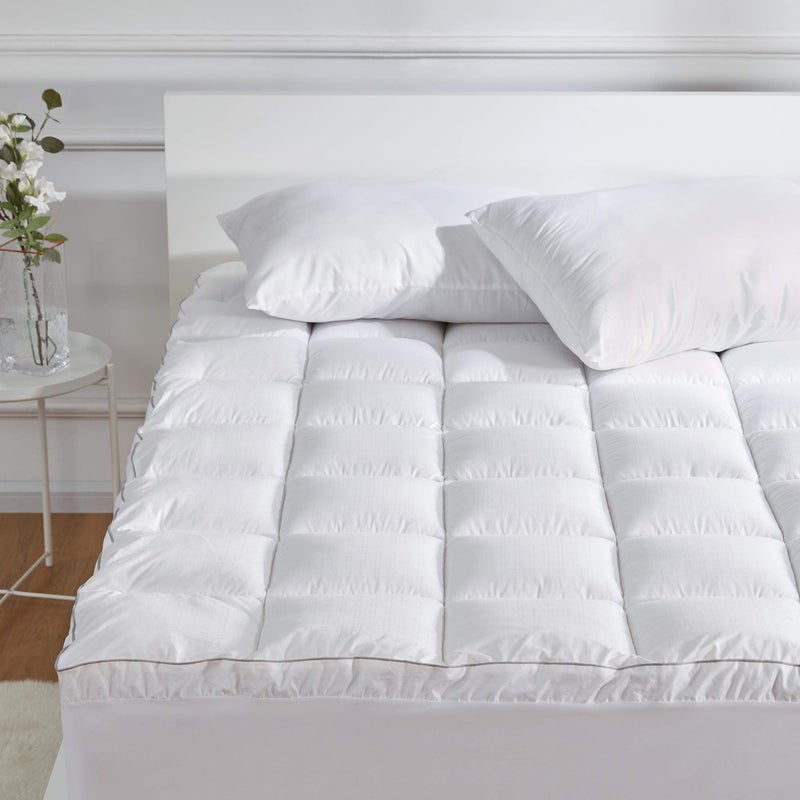 SLEEP ZONE Twin Size Cotton Mattress Pad Machine Washable Mattress Protector Cover Soft Cotton Top Cooling Mattress Topper Fits 821 inch Deep Pocket Twin