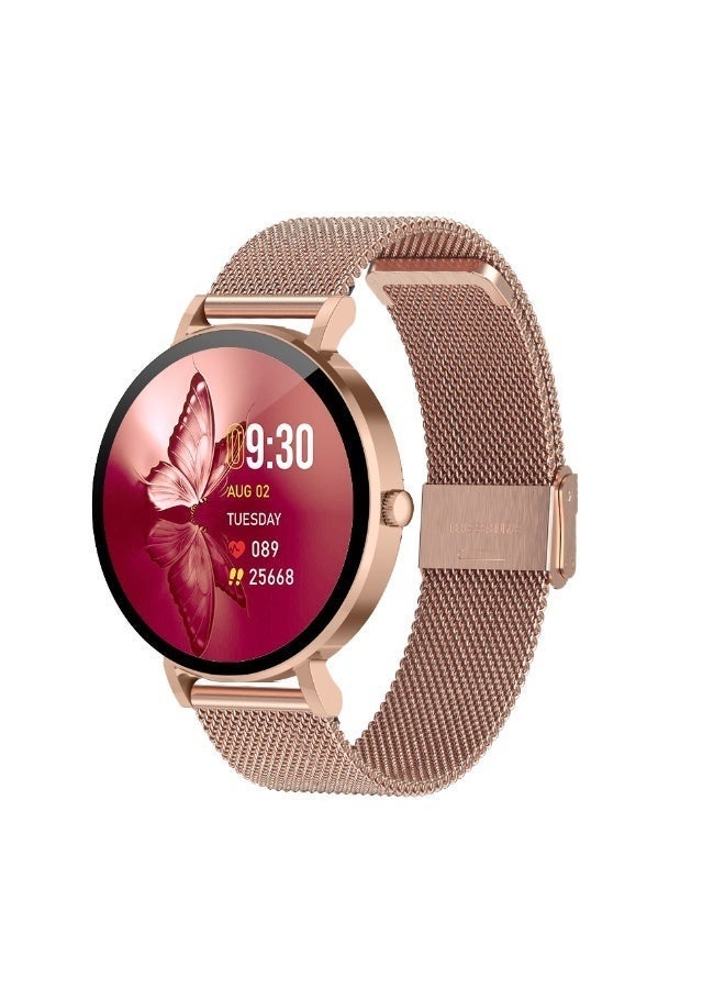 G-Tab GLR3 Princess Smart Watch for Women Bluetooth Calling AMOLED Display Fitness Tracker Heart Rate SpO2 Women's Health Monitoring Waterproof Smartwatch Compatible with iPhone Android Elegant Stylish Smart Wearable Fitness Watch for Daily Use Health Tracking Sleep Monitoring Multi Sport Modes Long Battery Life Smart Notifications - Image 2