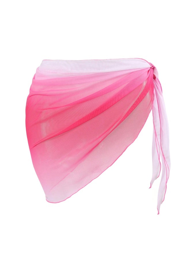 Women's Sarong Short Boho Beach Coverups Beach Wrap Sheer Bikini Wraps Chiffon Skirts for Swimwear - Image 1