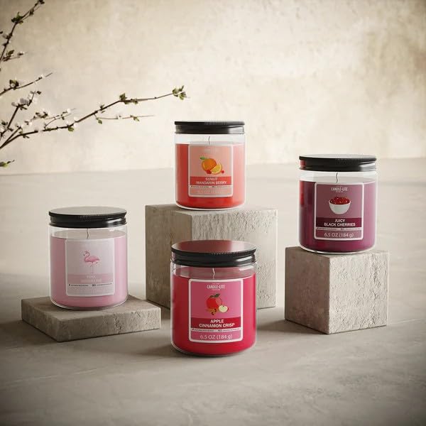Candle-Lite Apple Cinnamon Crisp Scented Candles Set, Aromatherapy, 2 Pack 6.5 oz Single-Wick Jar, 40 Hours of Burn Time, Perfect for Gifting and Celebration (Individual Box) - Image 2