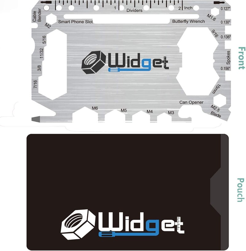 W4W , Multi purpose survival Pocket tool - 43 in 1 - credit card wallet size Ninja Multitool (Silver) - Image 2