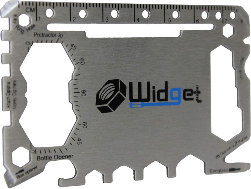 W4W , Multi purpose survival Pocket tool - 43 in 1 - credit card wallet size Ninja Multitool (Silver) - Image 1