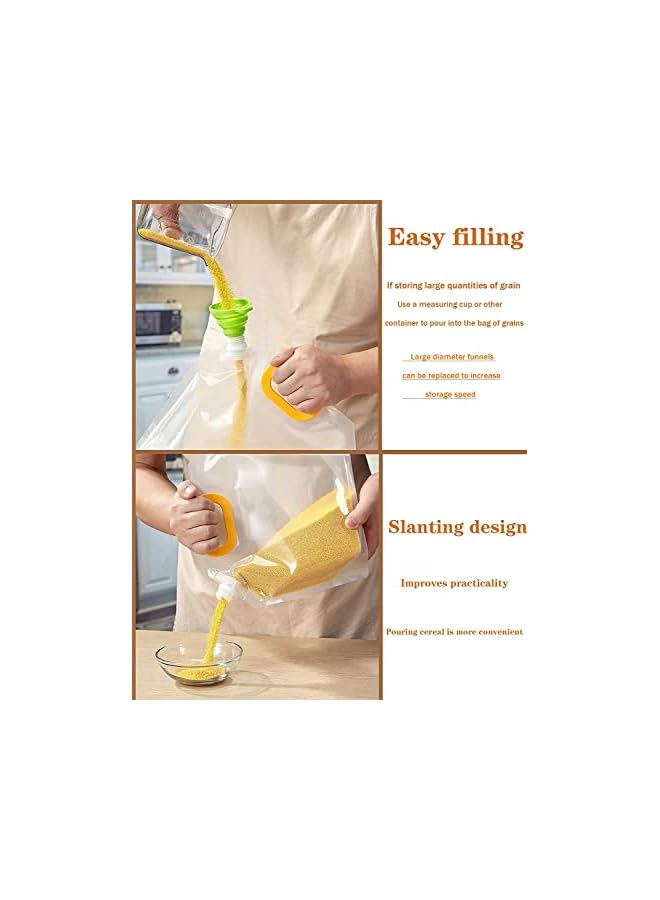 PROMASS Cereal Containers Storage- Moisture-Proof Sealed Bag,Airtight Food Storage Containers，Transparent Resealable Large-Capacity Grain Storage Bags for Pantry Kitchen Organization/Storage - Image 4