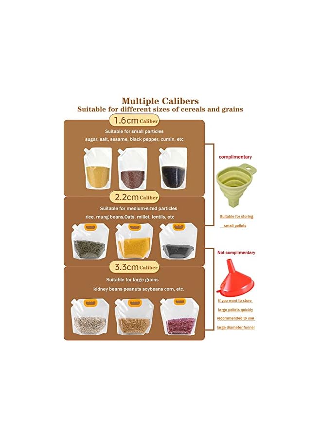 PROMASS Cereal Containers Storage- Moisture-Proof Sealed Bag,Airtight Food Storage Containers，Transparent Resealable Large-Capacity Grain Storage Bags for Pantry Kitchen Organization/Storage - Image 5