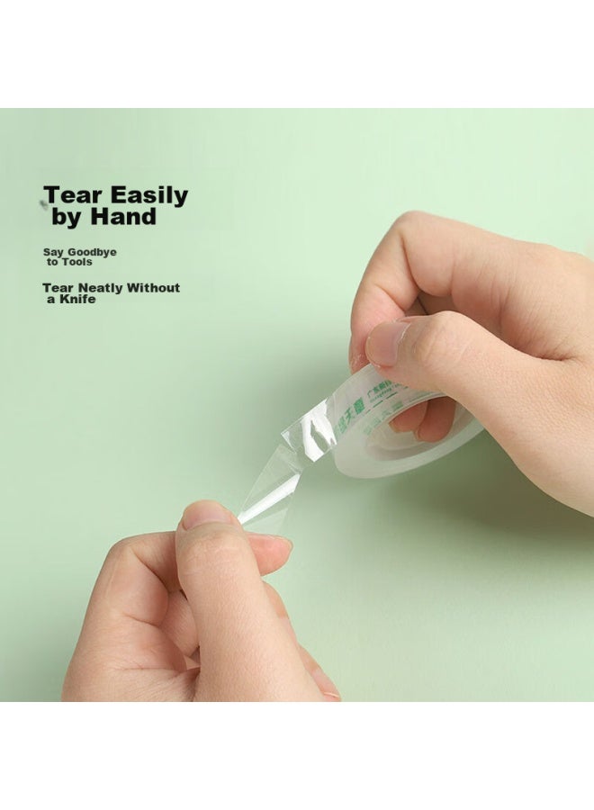 Tango Transparent Small Tape, 18mm*30y (27.43 Meters)*8 Rolls, Easy To Tear, High Adhesive, Office Supplies, Stationery Tape, Small Transparent Tape, Transparent Adhesive Tape, Small Size, Student Supplies - Image 2