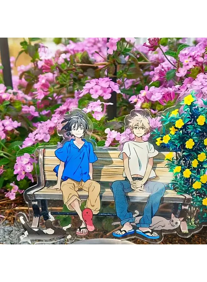 2D Acrylic Anime Desktop Holder Double Stand For Friends Bff Gifts 1pc - Image 1