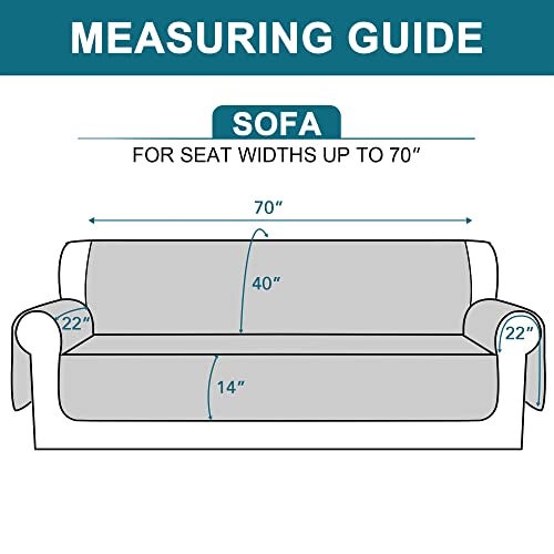 Turquoize 100% Waterproof Couch Covers for 3 Cushion Sofa Pet Friendly Cover for Dogs Washable Couch Protector Triple Non-Slip Furniture Cover for Pets, Kids (Sofa 70", Khaki) - Image 5