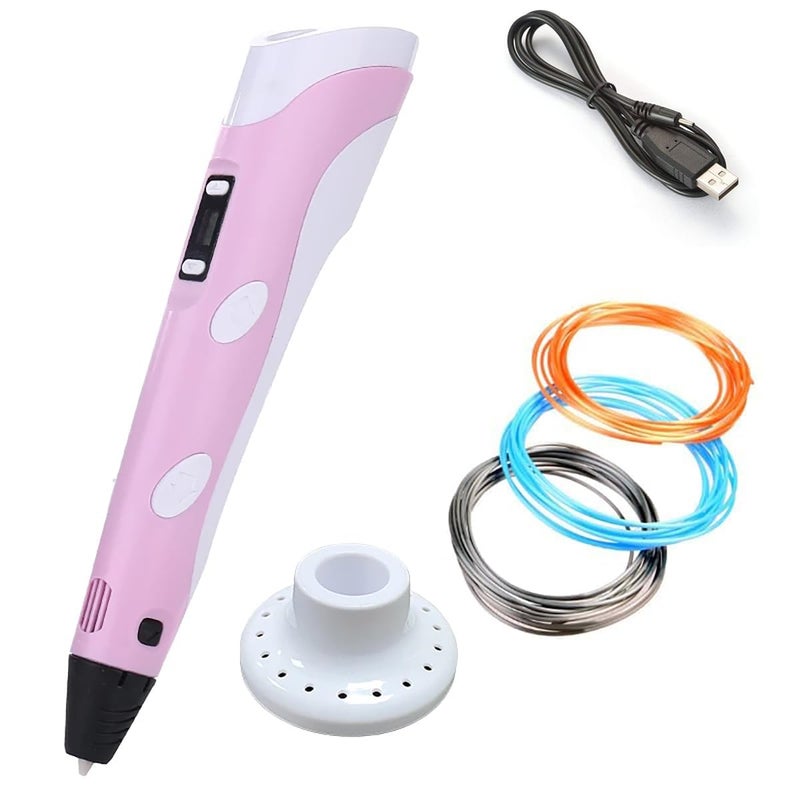 Magicwand 3D Pen with LCD Display3 Metres Each 3 Filamentswith USBPack of 1 - Image 3