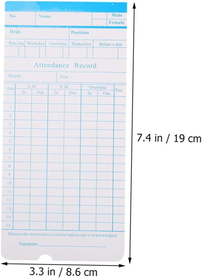 Ready goods scheduled ship Abaodam Double-Sided Time Cards Paper, 190 Sheets (2 Sets of 95 Sheets), Universal Attendance Recording Cards for Office Use with Weekly and Monthly Punching Function Light precision processed material Multi-market varied design options Pre-stock well-packed goods Cross product combo compatible Simple multifunctional build Easy assemble alternatives Backup reserve local stock All storage space compatible Dust proof Widely used design Proper storage environment Spec upgraded improved quality Light & sturdy Wet anti slip Ready varied options Practical build Fine polished finish Labor saving optimized design Repeated detach compatible build Anti topple design Multi option design Precision made Classic practical design Gulf mainstream practical design - Image 2