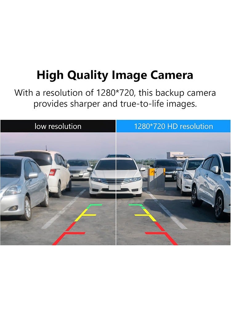 MR.SMART Mr Smart 720P HD Backup Camera, IP68 Waterproof, 140° Wide Angle, 1280x720 Resolution, AHD Vehicle Reverse Camera - Image 2