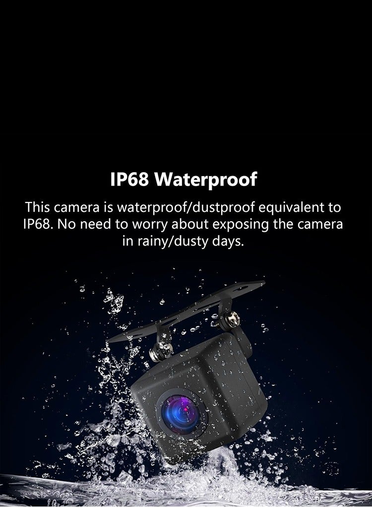 MR.SMART Mr Smart 720P HD Backup Camera, IP68 Waterproof, 140° Wide Angle, 1280x720 Resolution, AHD Vehicle Reverse Camera - Image 5