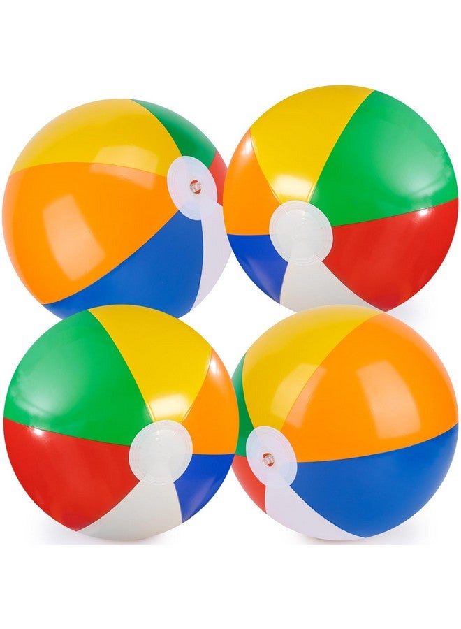 3 otters Small Beach Balls Bulk, 12'' Inflatable Swimming Pool Toys For Summer Water Games, Classic Rainbow Beach Balls For Kids Birthday Party Supplies Favors Luau Decorations - Image 1
