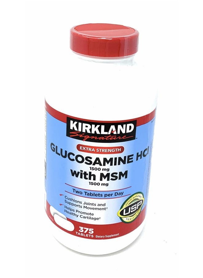 Kirkland Signature - Kirkland Signature Extra Strength Glucosamine HCI 1500mg, With MSM 1500 mg, 375-Count Tablets - Image 1