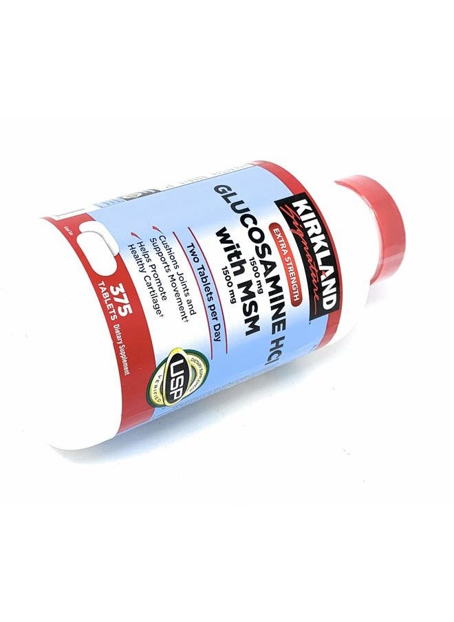 Kirkland Signature - Kirkland Signature Extra Strength Glucosamine HCI 1500mg, With MSM 1500 mg, 375-Count Tablets - Image 1