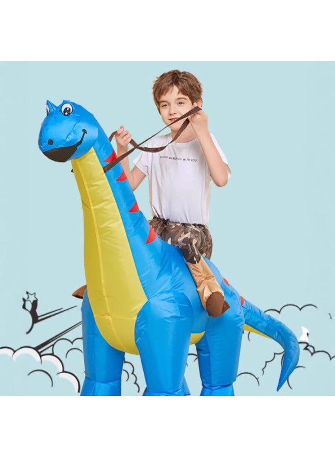 Kids Funny Costume Animal Mount Pants Long Neck Diplodocus Ride Dinosaur Inflatable Clothes Year Gift-Color:Long Neck Dragon—toddler - Image 4