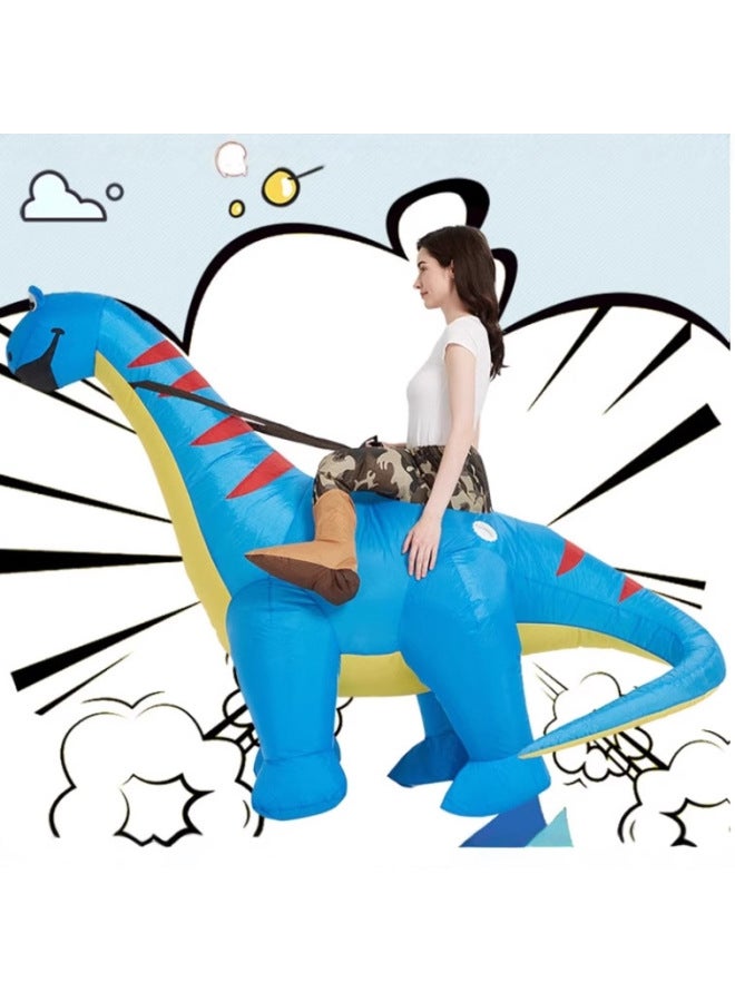 Kids Funny Costume Animal Mount Pants Long Neck Diplodocus Ride Dinosaur Inflatable Clothes Year Gift-Color:Long Neck Dragon—toddler - Image 3