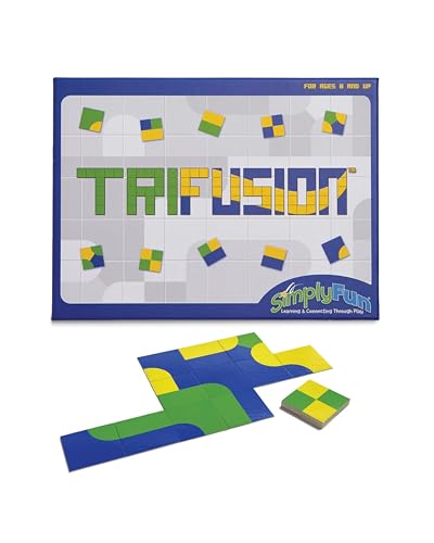 SimplyFun Trifusion Visual Mapping Strategy Board Game for Kids 24 Players Ages 8 and Up Spatial Reasoning Pattern Recognition Planning 30 Min Playtime STEM Board Game - Image 1