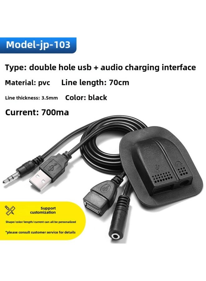 Luggage USB Charging Cable Backpack Extension Cable External Charging Interface USB Data Cable Shell Accessories Wholesale-Color:Model-jp-103 (normal)  - Image 1