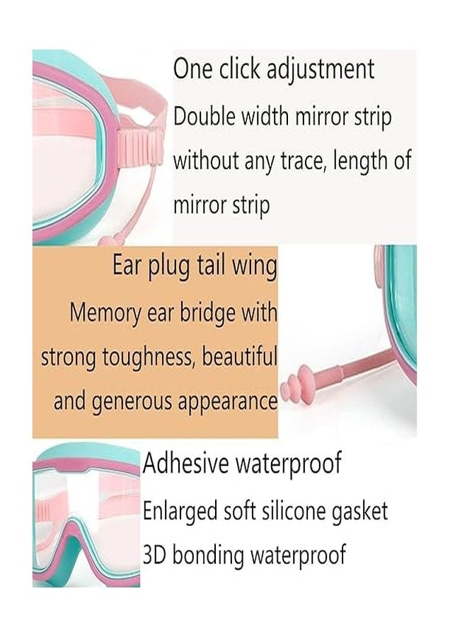 ASBK Swimming Goggles, Big Frame Leakproof Anti-Fog UV Protection, Wide Angle View, Integrated Ear Plugs, WITH 1 FREE SWIMMING CAP (ASK-01 BLUE) - Image 4