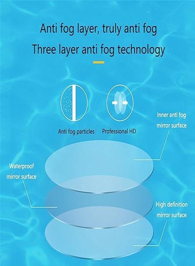 ASBK Swimming Goggles, Big Frame Leakproof Anti-Fog UV Protection, Wide Angle View, Integrated Ear Plugs, WITH 1 FREE SWIMMING CAP (ASK-01 BLUE) - Image 2
