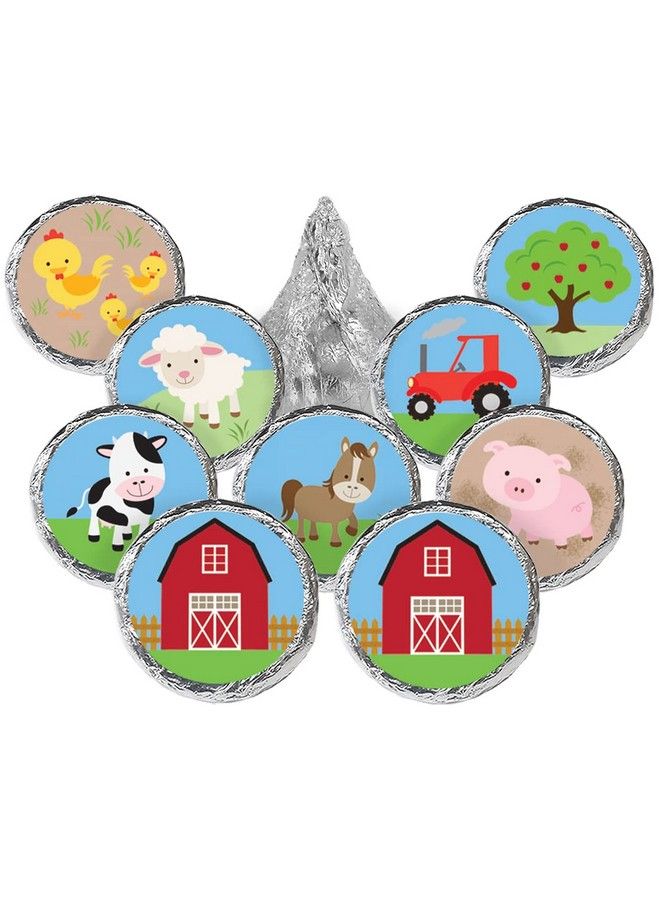 DISTINCTIVS Barnyard Farm Animals Party Favor Stickers 180 Labels - Image 2