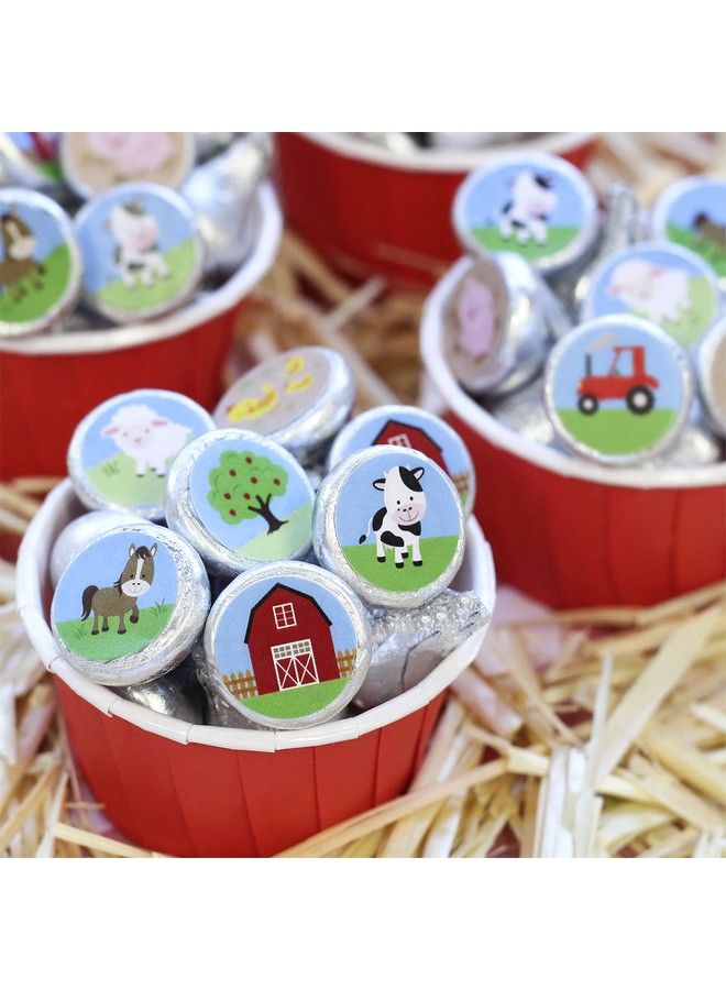 DISTINCTIVS Barnyard Farm Animals Party Favor Stickers 180 Labels - Image 3