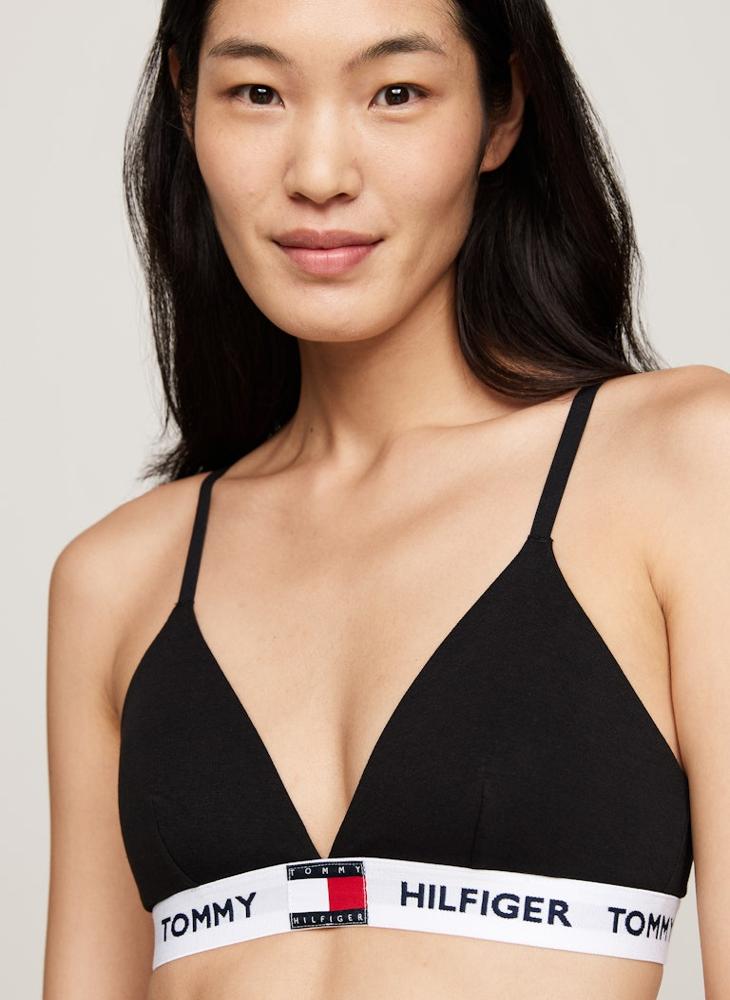 TOMMY HILFIGER Logo Band Plunge Neck Bra  - Image 1