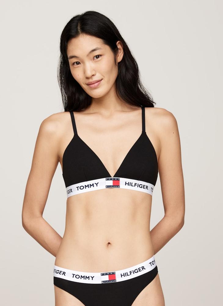 TOMMY HILFIGER Logo Band Plunge Neck Bra  - Image 3