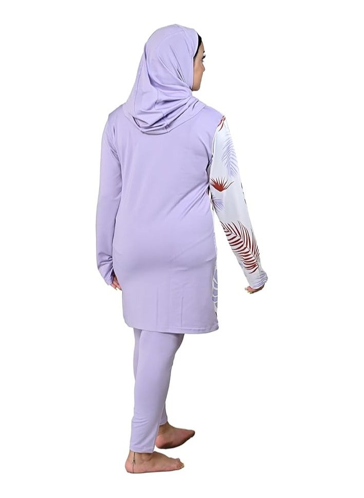 Burkini Swimsuits for Women. Modest Muslim Swimsuit Islamic. Long Sleeve Burkini with Full Cover Hijab and long Pants. Bathing Suit with Tropical leaves print. - pzsku/Z9F9033AD3B633707E24CZ/45/_/1709406202/978b2bd3-a3e6-411e-b589-5f7b89eb7357