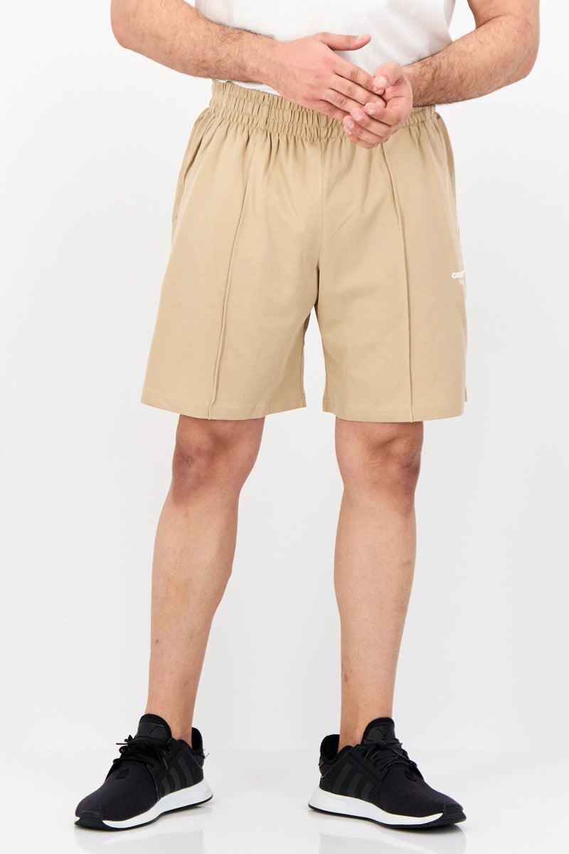 Jack Jones Men Plain Basic Shorts, Khaki  - Image 1