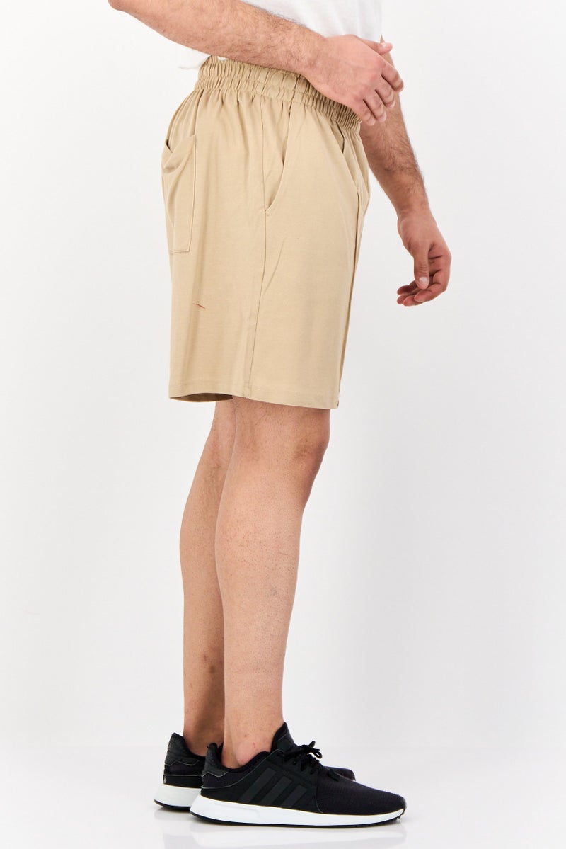 Jack Jones Men Plain Basic Shorts, Khaki  - Image 2
