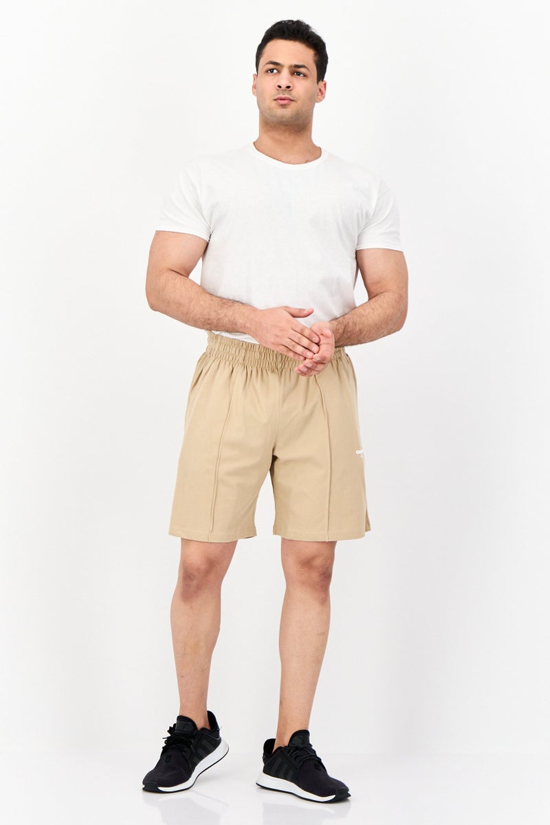 Jack Jones Men Plain Basic Shorts, Khaki  - Image 4